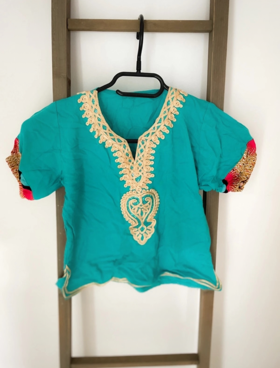 Tunique enfant turquoise, taille 4 ans