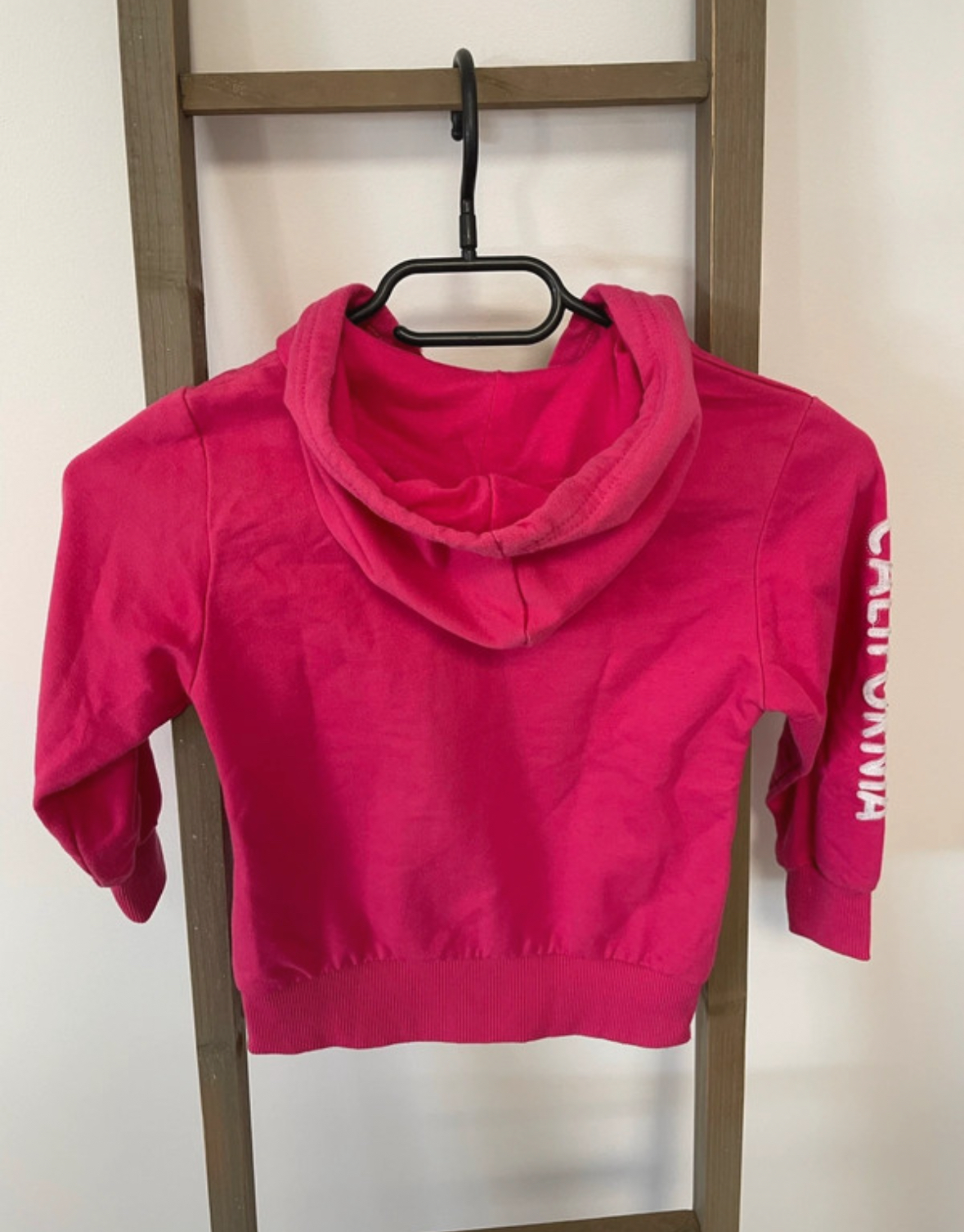 MCAL205 GILET ROSE A CAPUCHE MISS IMAGE 6 ANS DOS