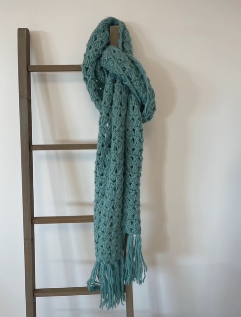 Echarpe bleu vert, Christine Laure