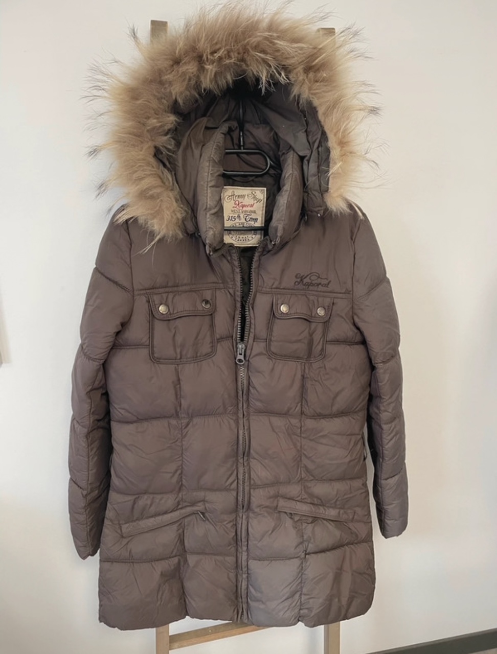 CDAV139 MANTEAU MARRON MI LONG KAPORAL M
