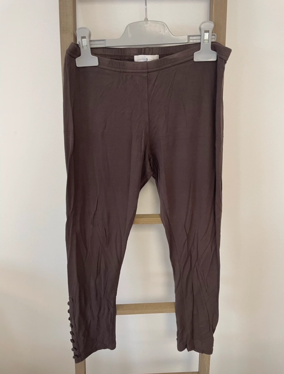 Legging marron avec boutons aux chevilles, Cache cache, 38/40