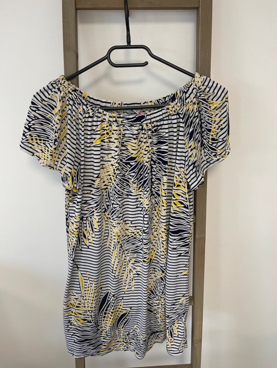 Robe noir et jaune à rayures avec col élastique, Carnaby, 38/40