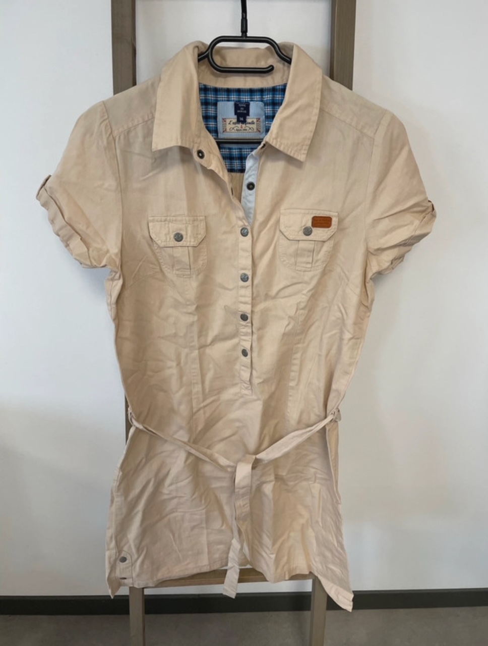 Robe polo beige avec ceinture, Terre de marins, 36