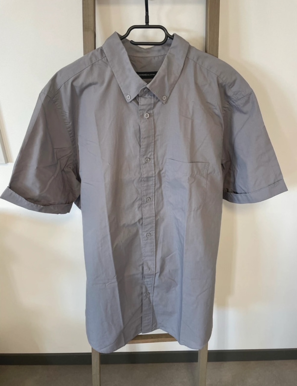 Chemise grise manches courtes, coupe confort, Cargo, 47/48