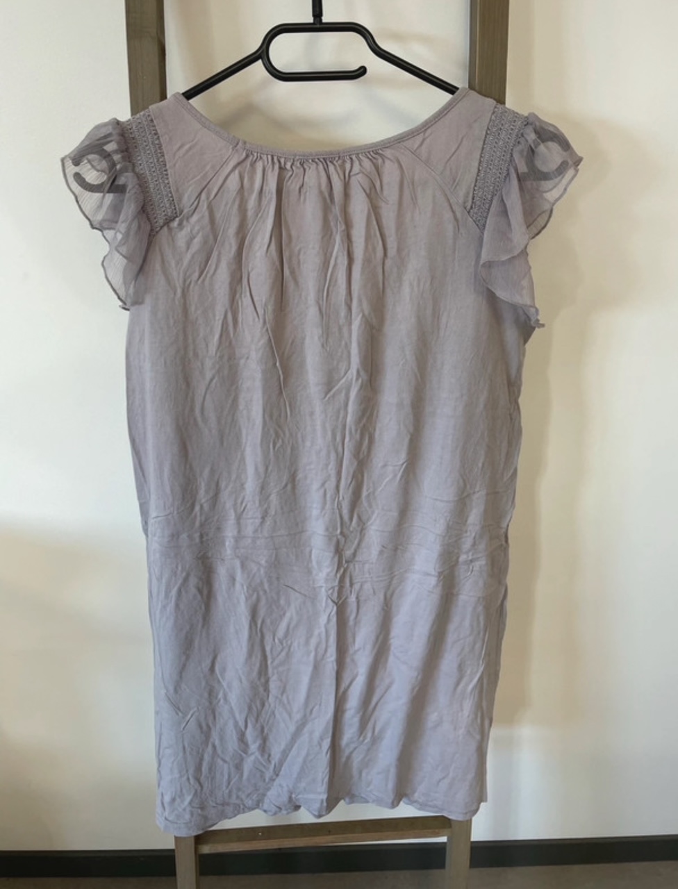 CDAV191 CHEMISE E NUIT MANCHES MOUSSELINE MISSHELEN 38 40 DOS