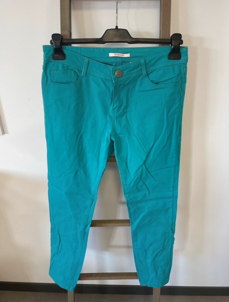 Pantalon turquoise, Camaieu, 38