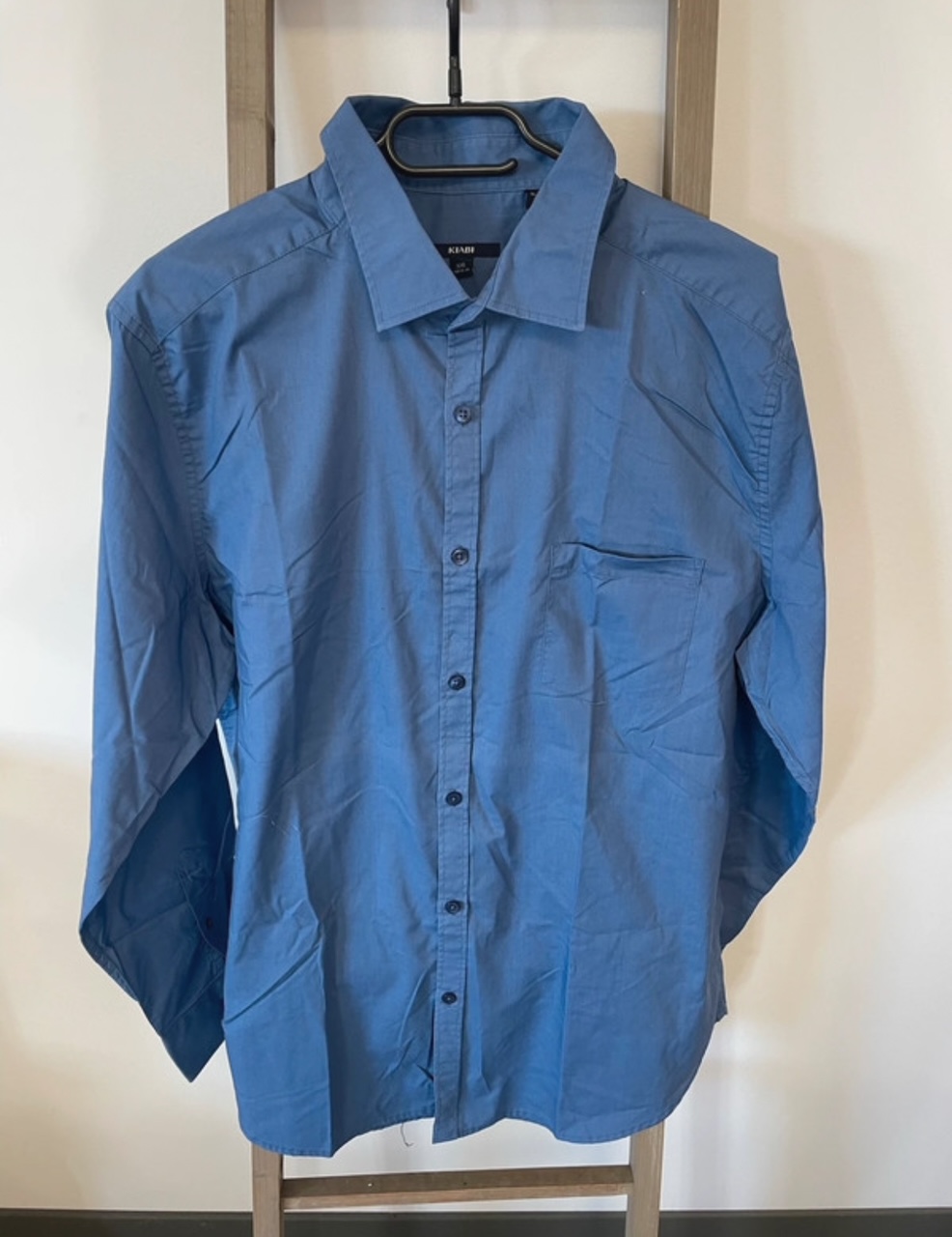 Chemise bleue manches longues, Homme, Kiabi, XXL