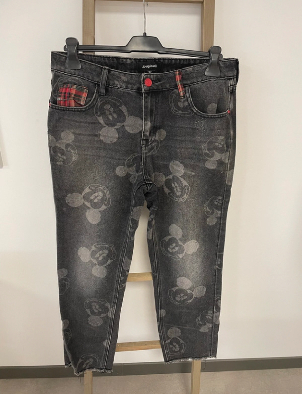 Jean Mom noir tête de Mickey, Desigual, 40