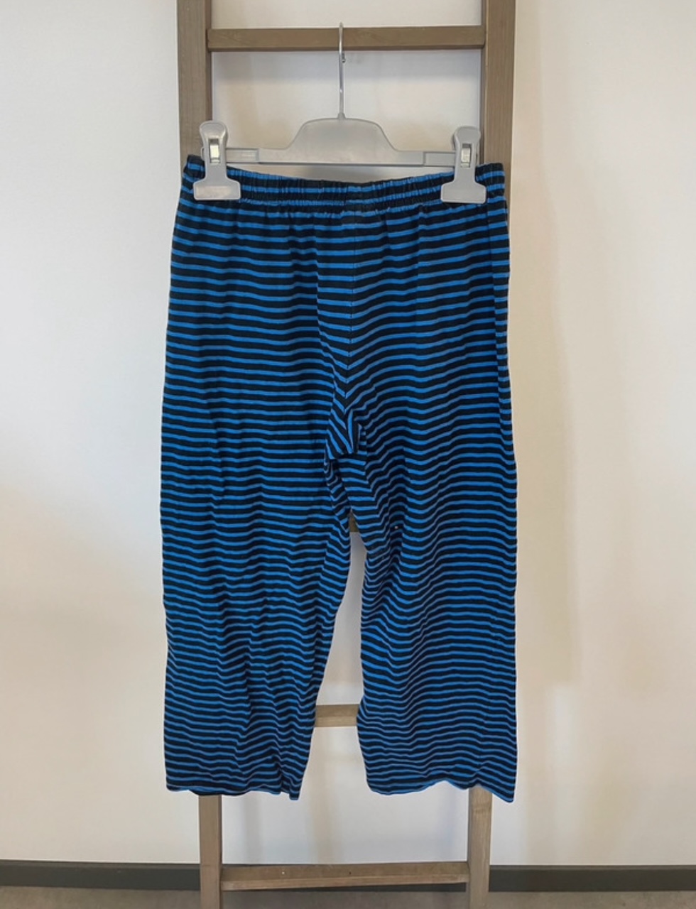 PCAR11 PANTALON DE PYJAMA NOIR ET BLEU RAYE TISSAIA 10 ANS DOS