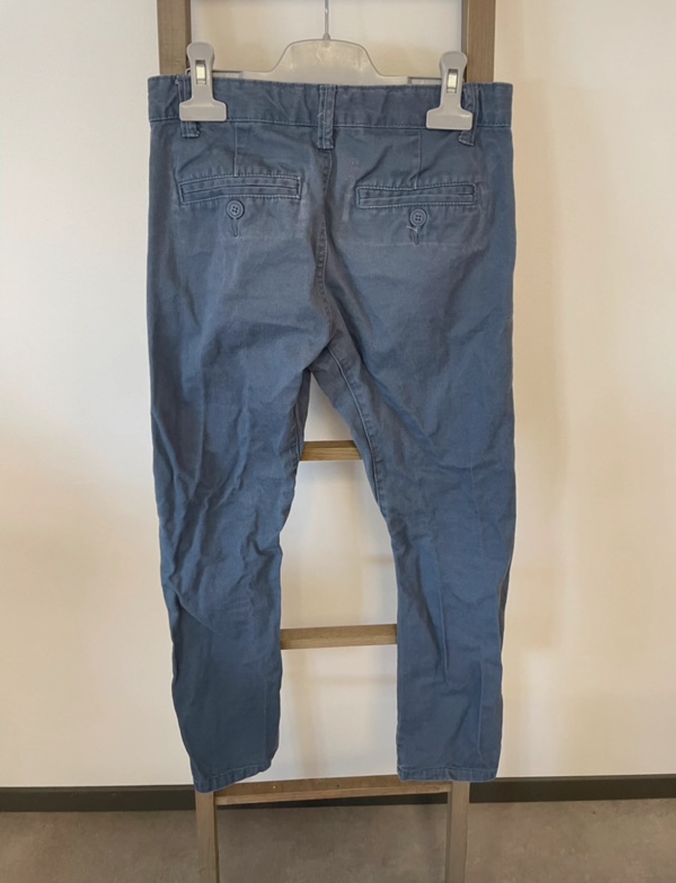 PCAR14 PANTALON BLEU CARROT FIT KIABI 10 ANS DOS
