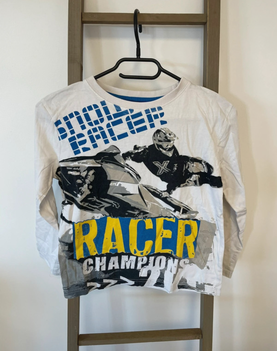 Tshirt manches longues blanc Racer, NPO, 10 ans