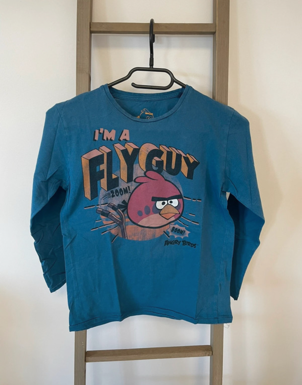 Tshirt bleu manches longues Angry birds, Zara, 9/10 ans