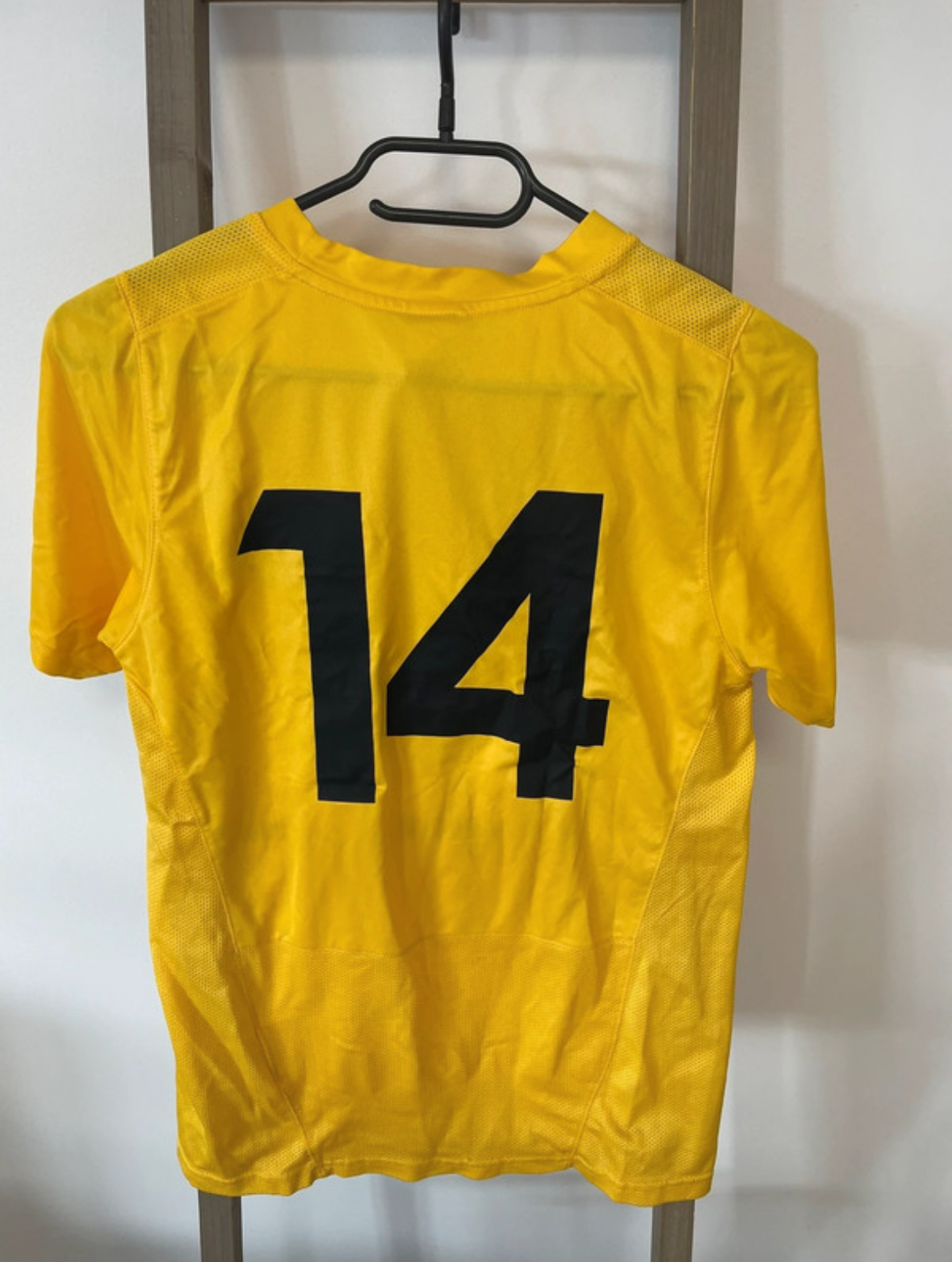 PCAR98 MAILLOT DE FOOT JAUNE DU SOC NIKE 12 13 ANS DOS