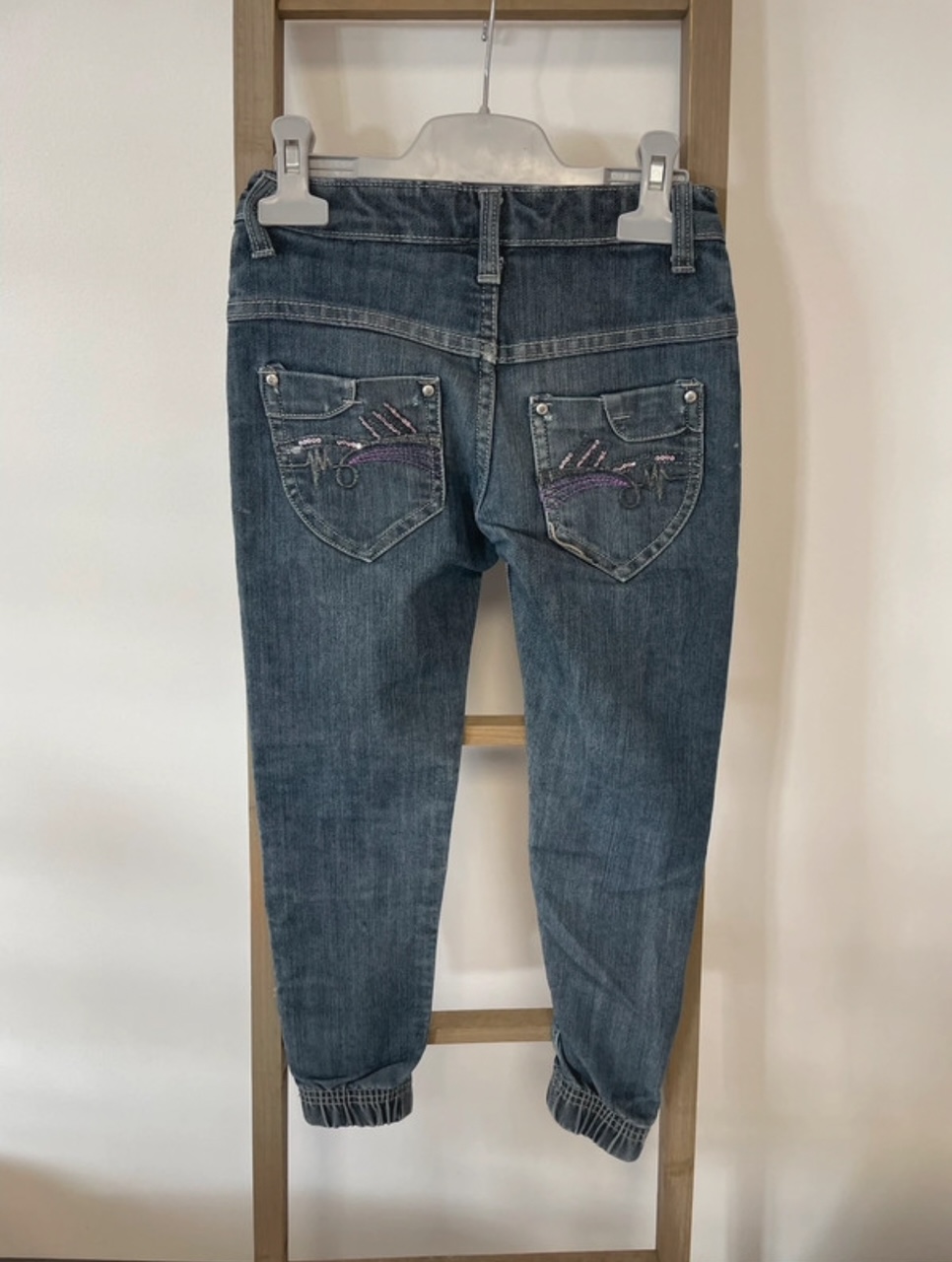 PCAR135 JEAN BLEU RESSERRE CHEVILLE LEAVA 8 ANS DOS