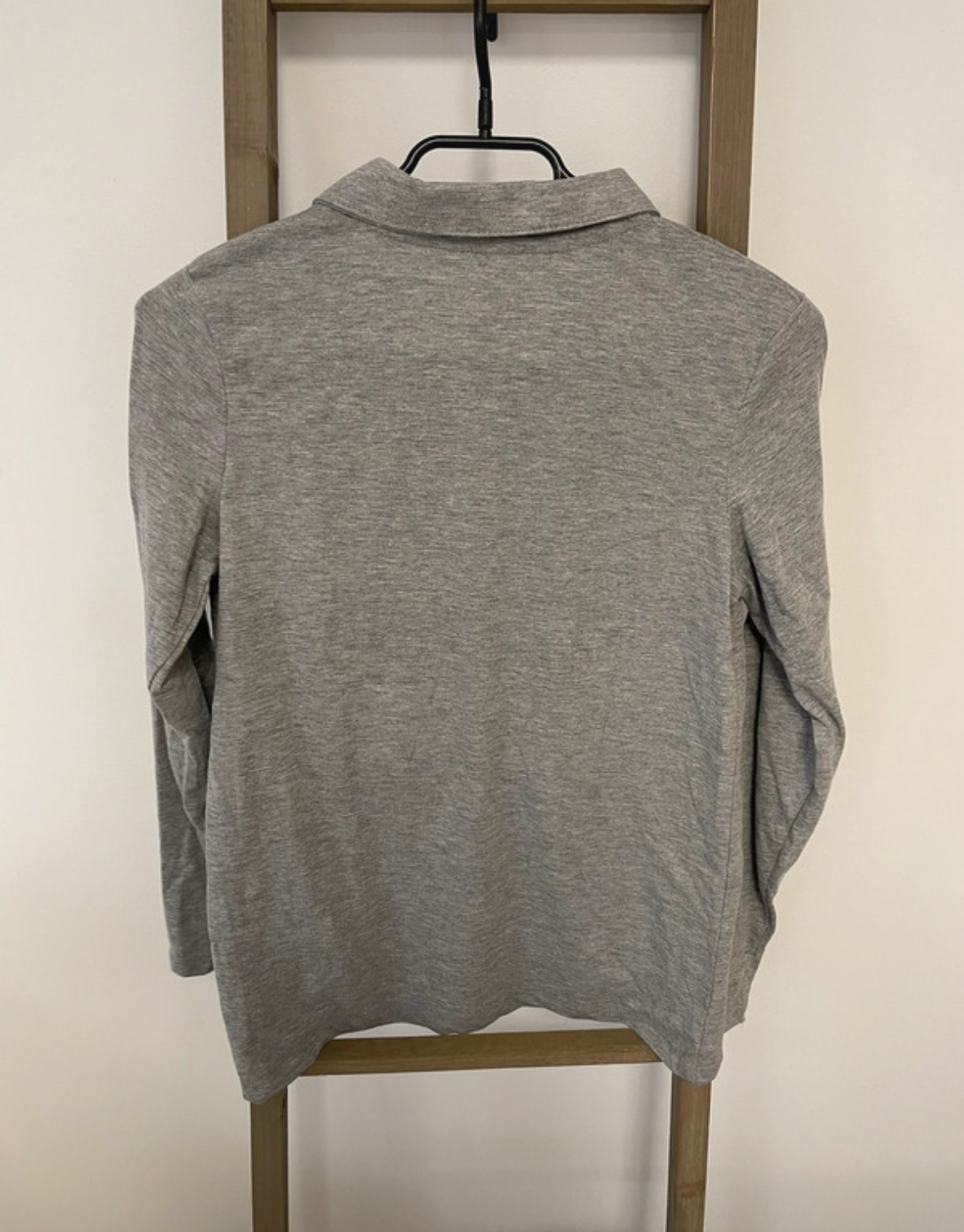 VGIR04 POLO GRIS MANCHES LONGUES TEX 13 14 ANS DOS