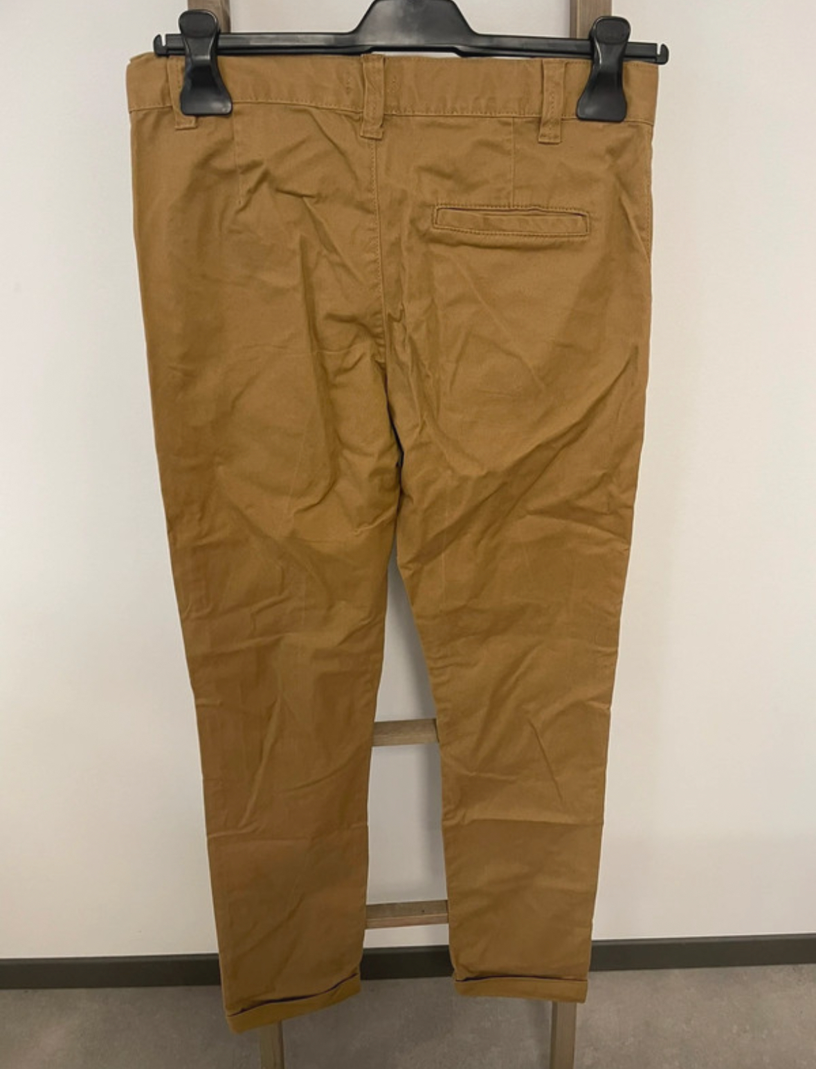 VGIR06 PANTALON CARROT BEIGE GEMO 14 ANS DOS