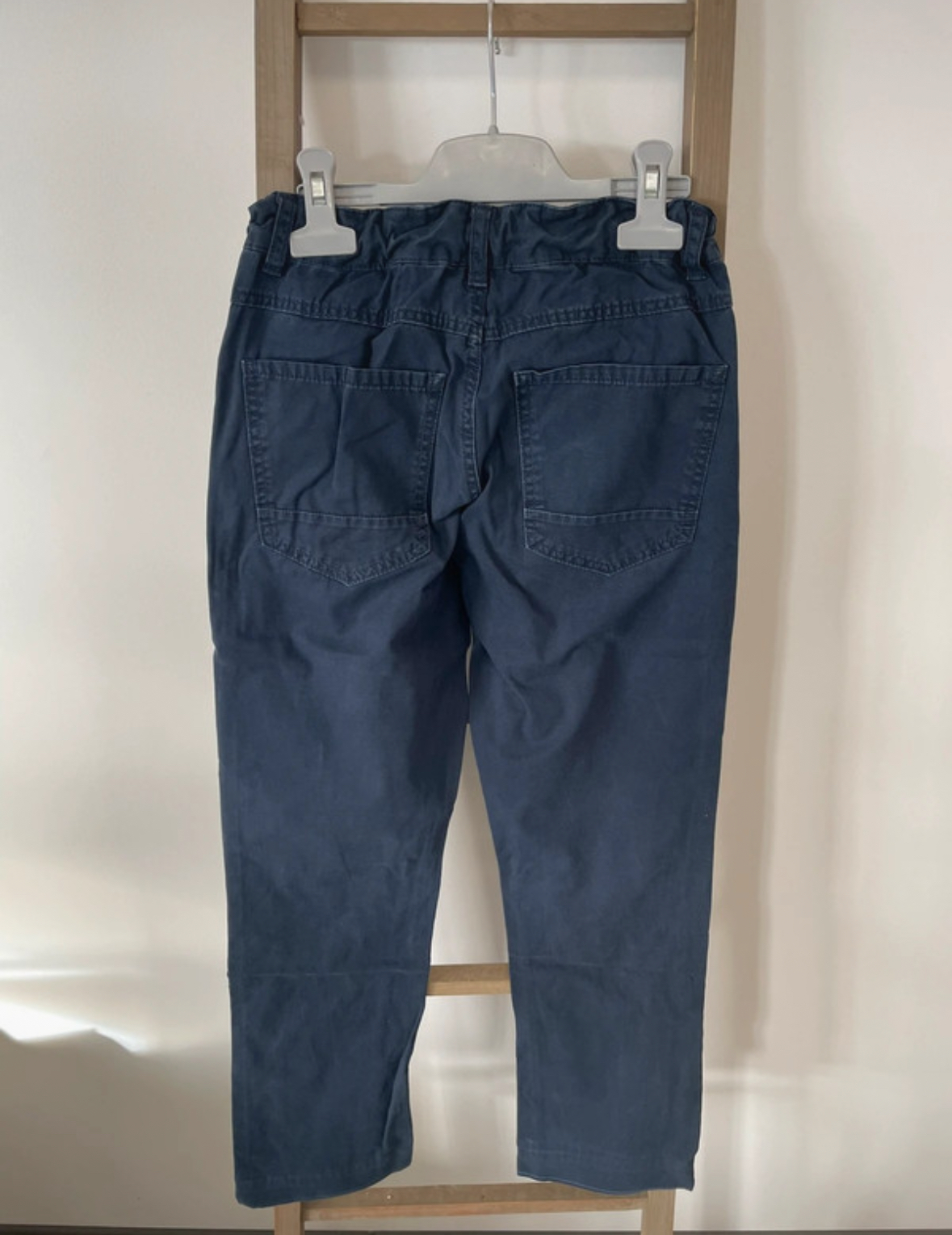 VGIR36 PANTALON BLEU MARINE REGULAR FIT KIABI 12 ANS DOS