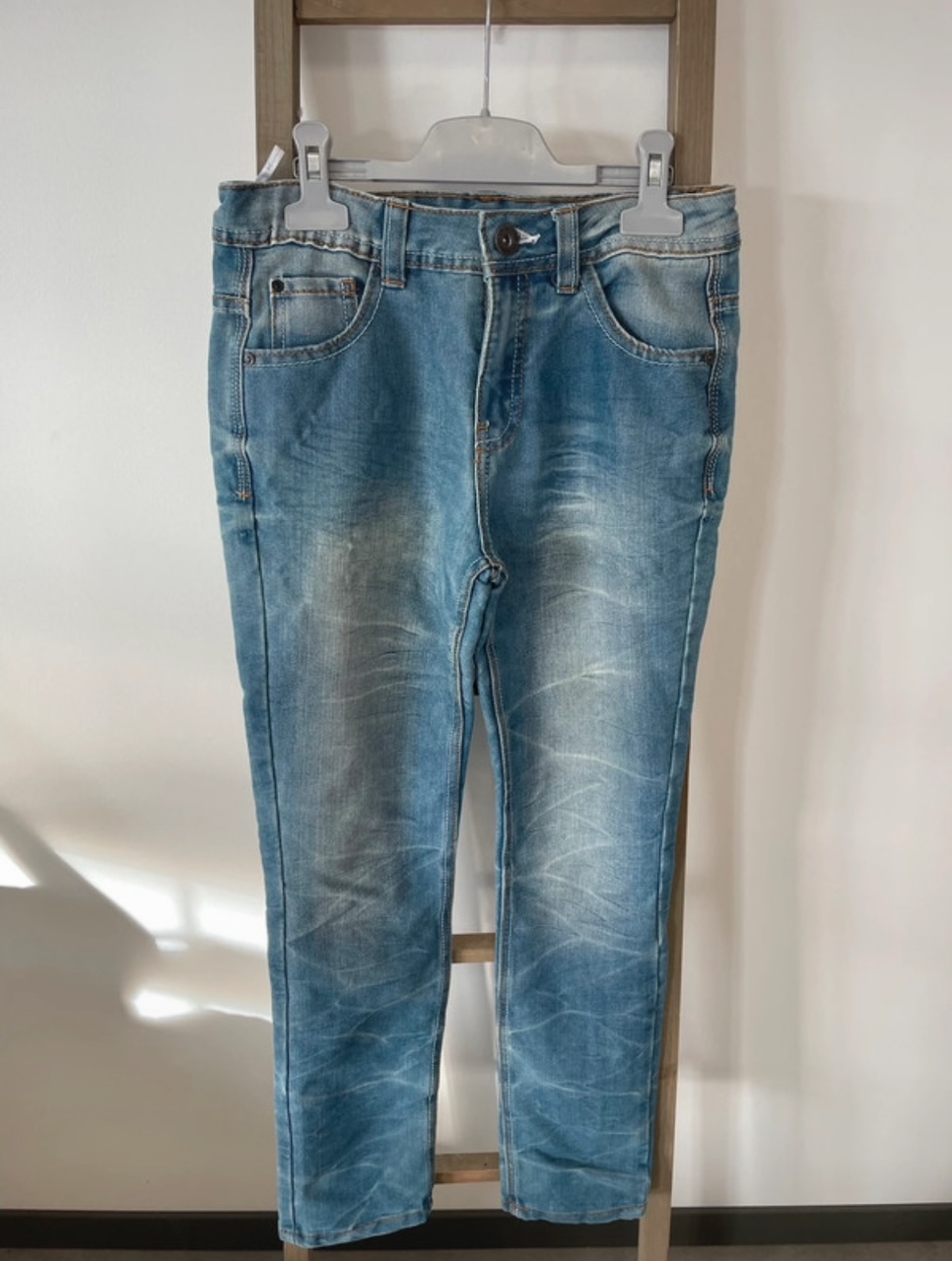 Jean bleu clair delavé, Zeeman, 152 cm