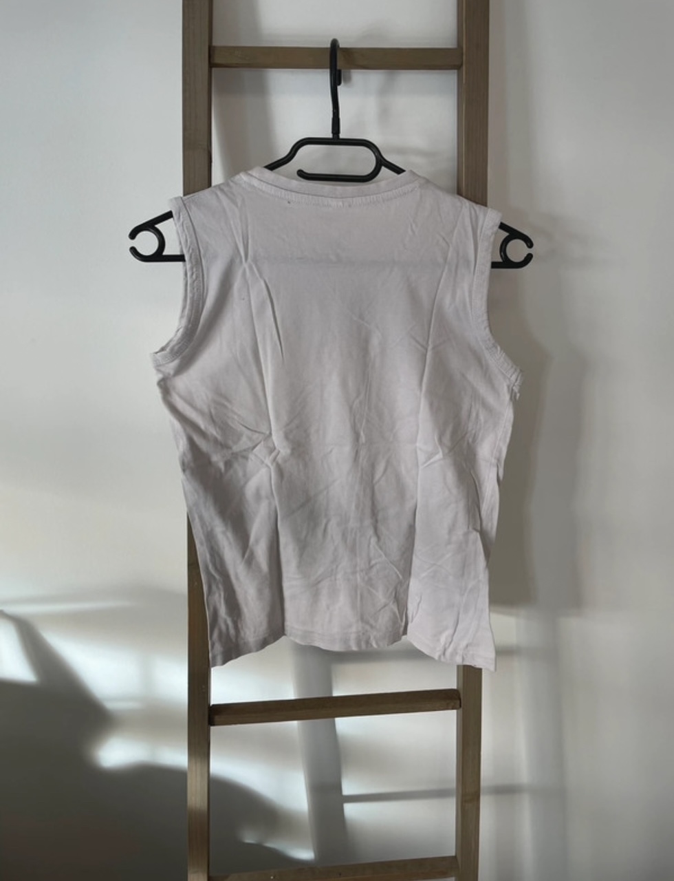 VGIR52 DEBARDEUR BLANC BASIC COLLECTION 12 ANS  DOS