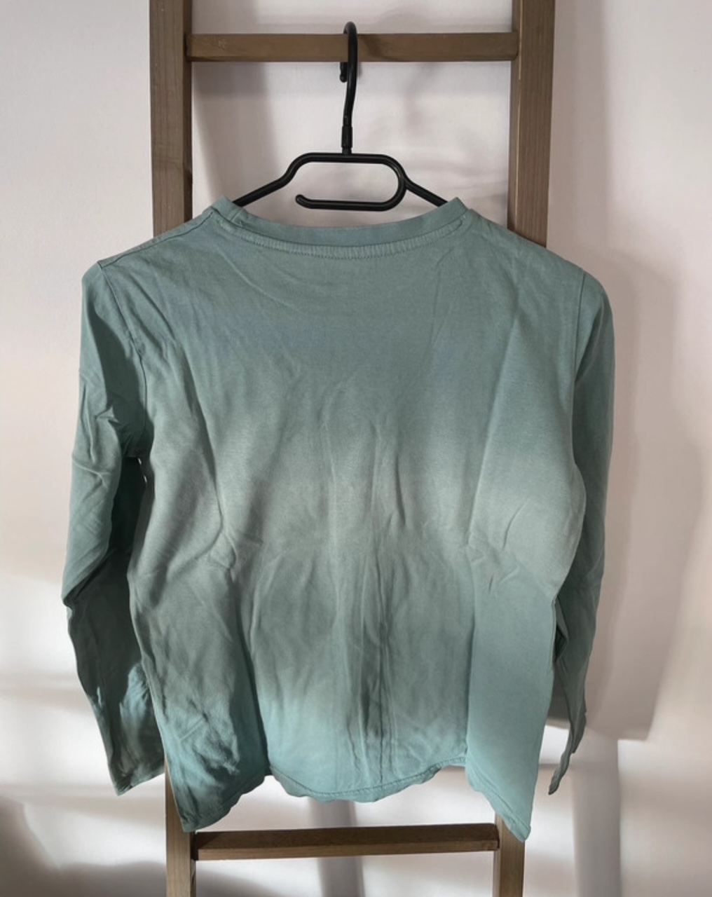 VGIR63TSHIRT VERT MANCHES LONGUES KIABI 12 ANS DOS