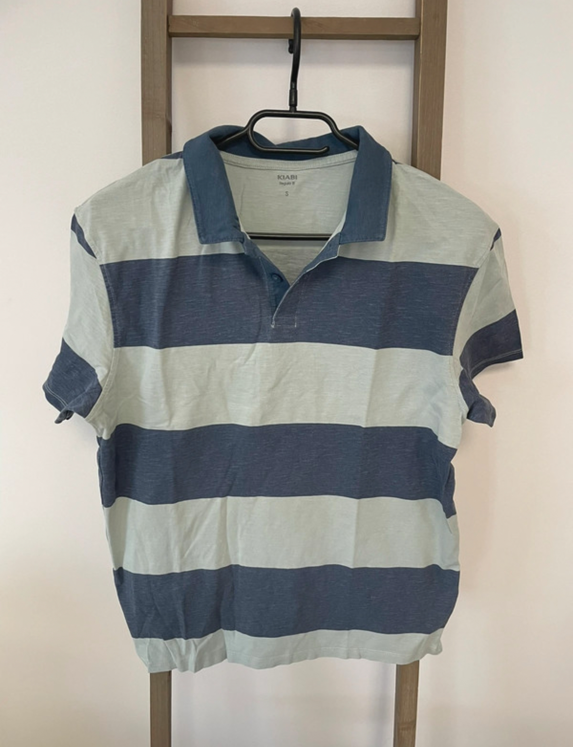 Polo rayé bleu, kiabi, S