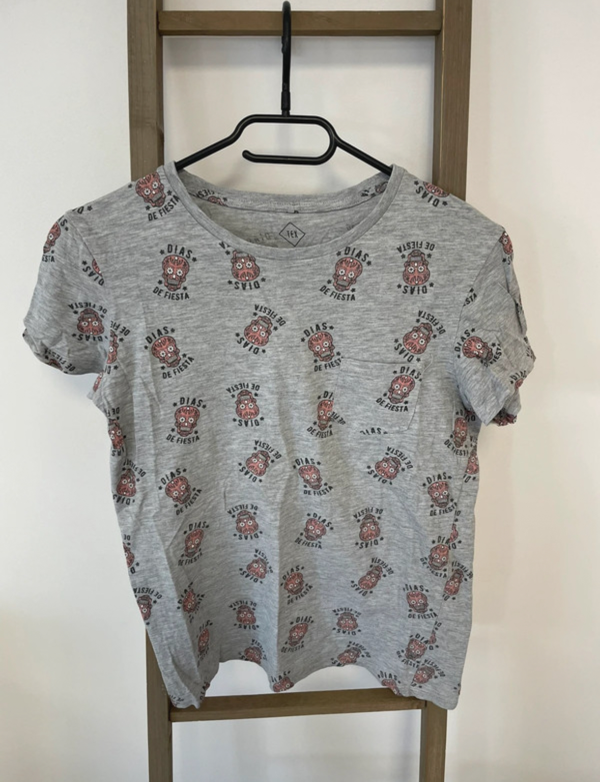 tshirt gris tête de mort, Tex, 13/14 ans