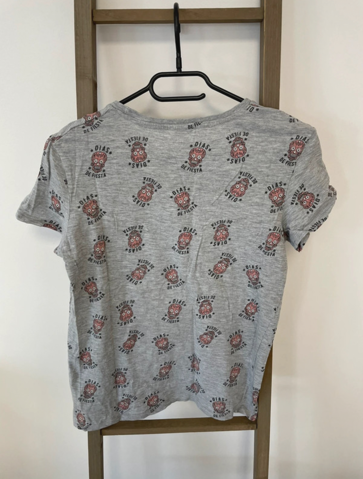 VGIR127 TSHIRT GRIS TETE DE MORT TEX 13 14 ANS DOS
