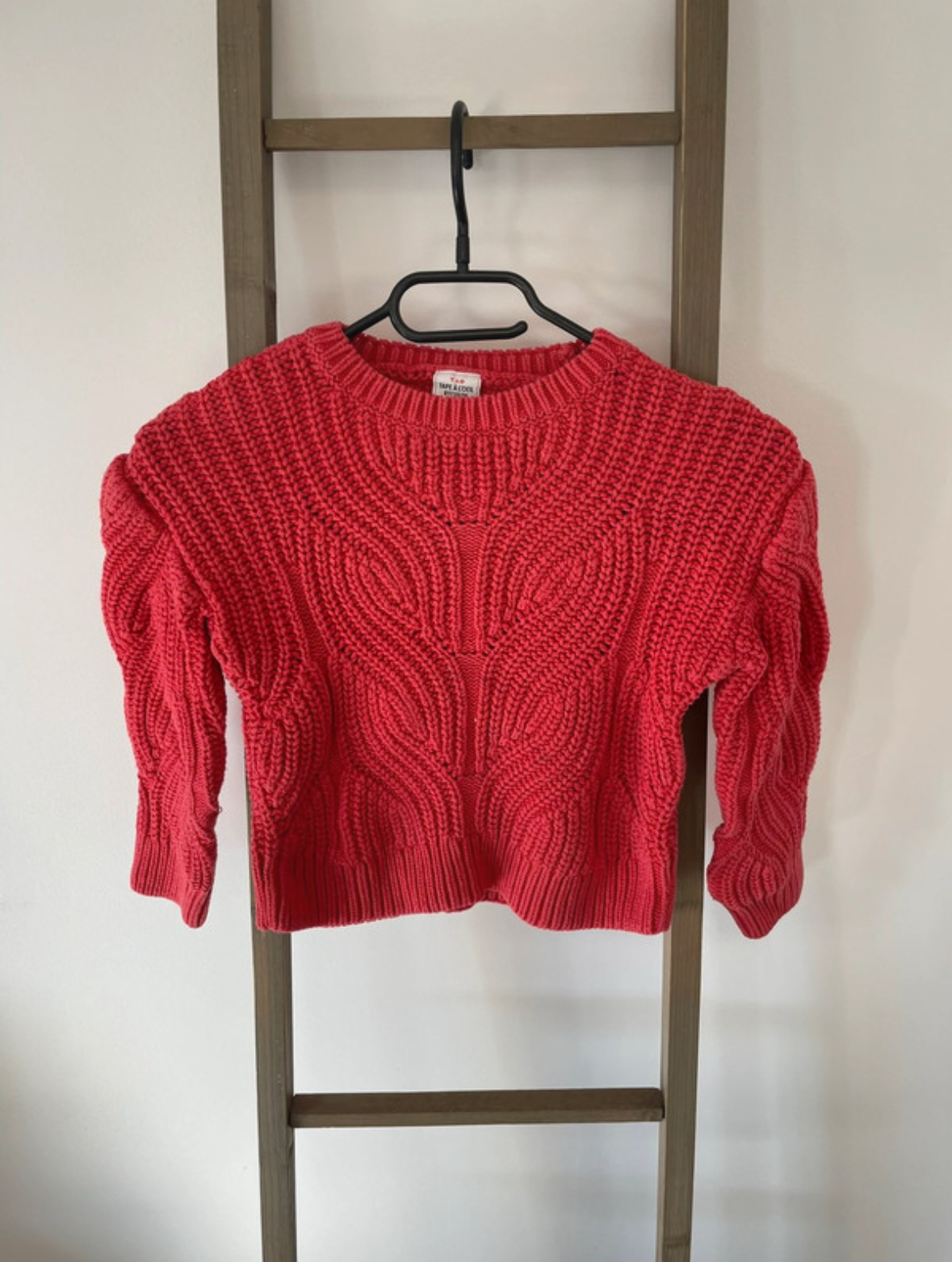 Pull rouge tricoté, Tape à l\'oeil, 8 ans