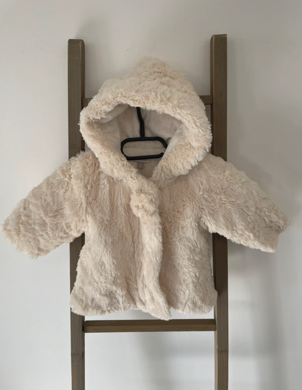 Veste en fourrure beige avec capuche, Absorba, 3 ans