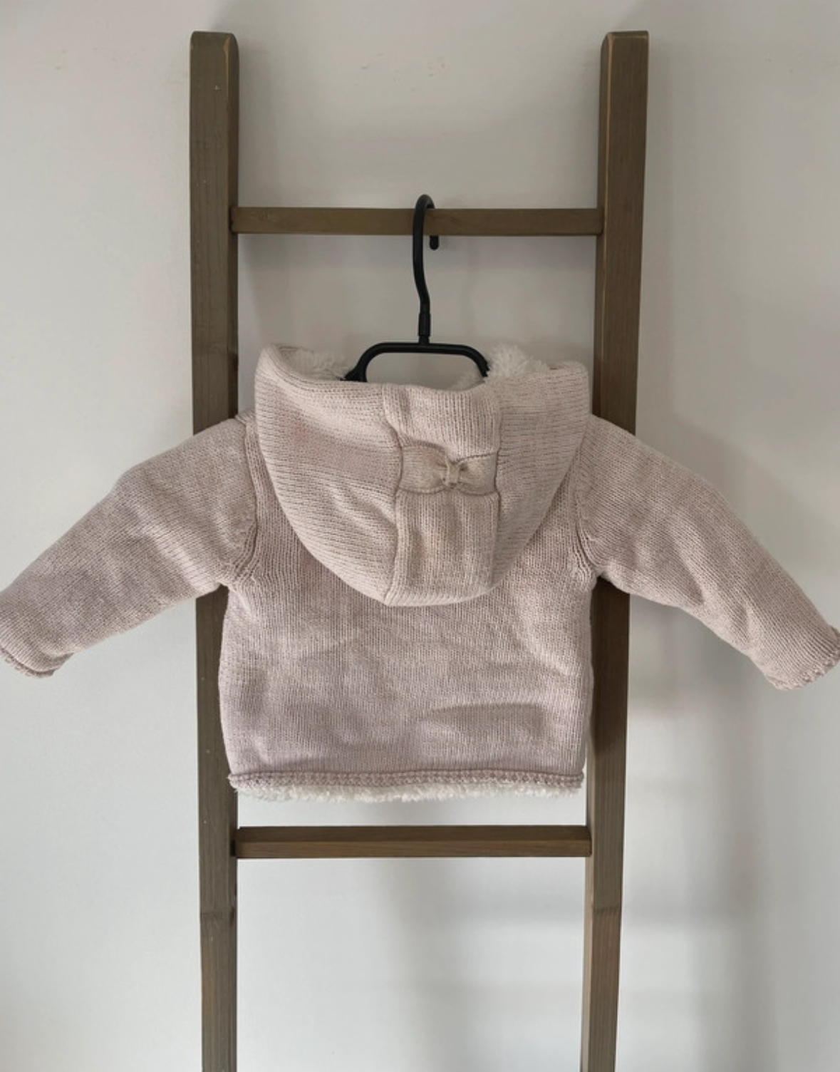FBER47 gilet rose doublure fourrure sergent major, 6 mois, DOS