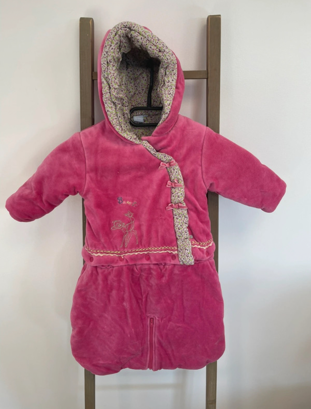 Combipilote rose avec capuche 2 en 1 (Veste), disney, 9 mois