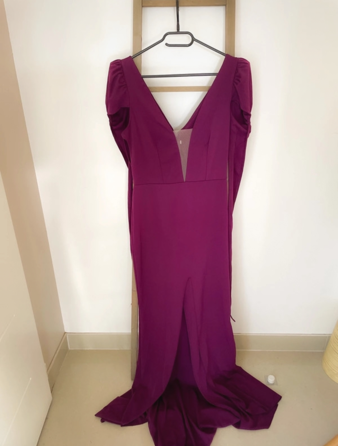 Robe de soirée prune, S