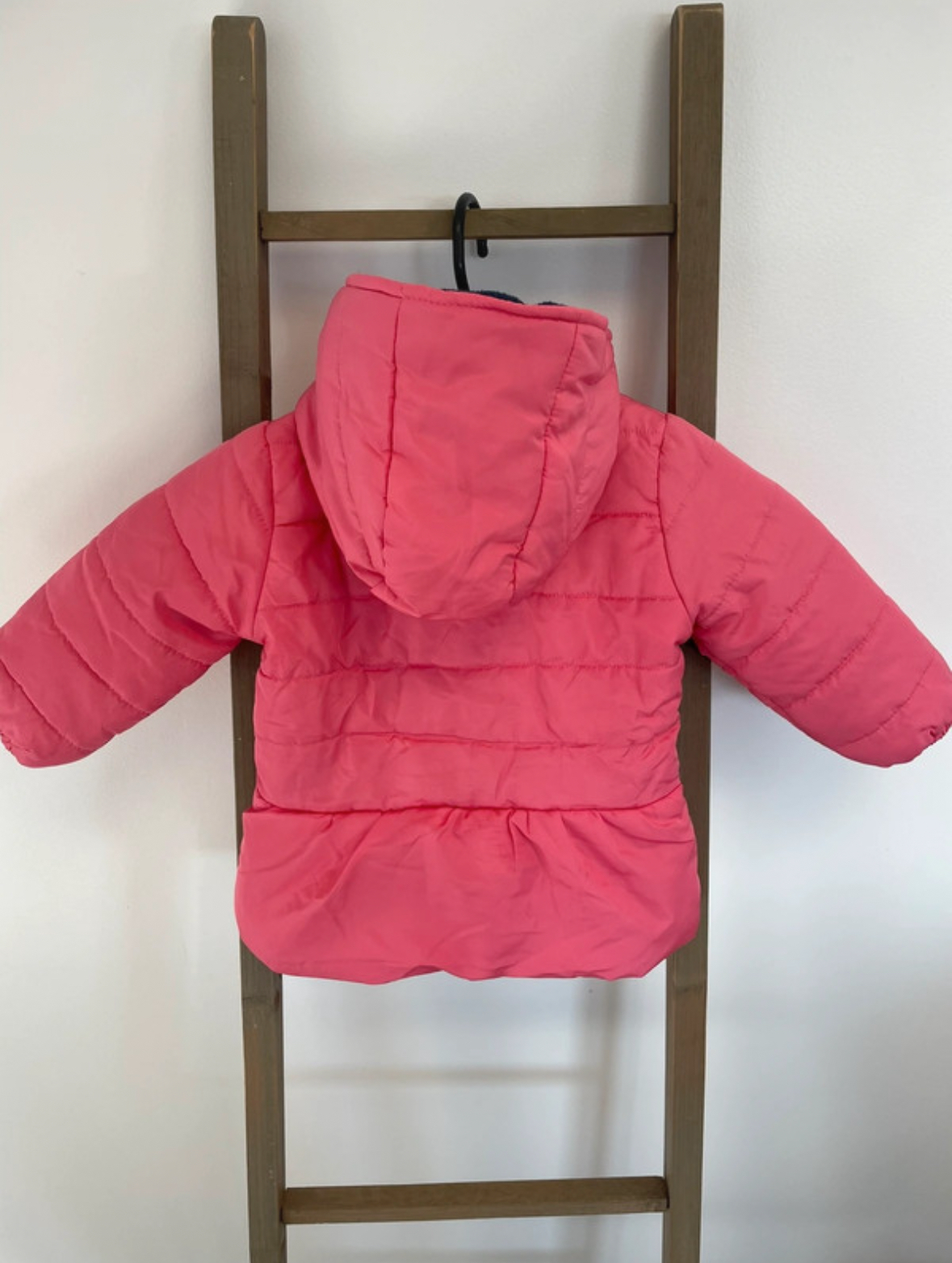 FBER64 doudoune rose, magic alphabet, 12, 18 mois DOS