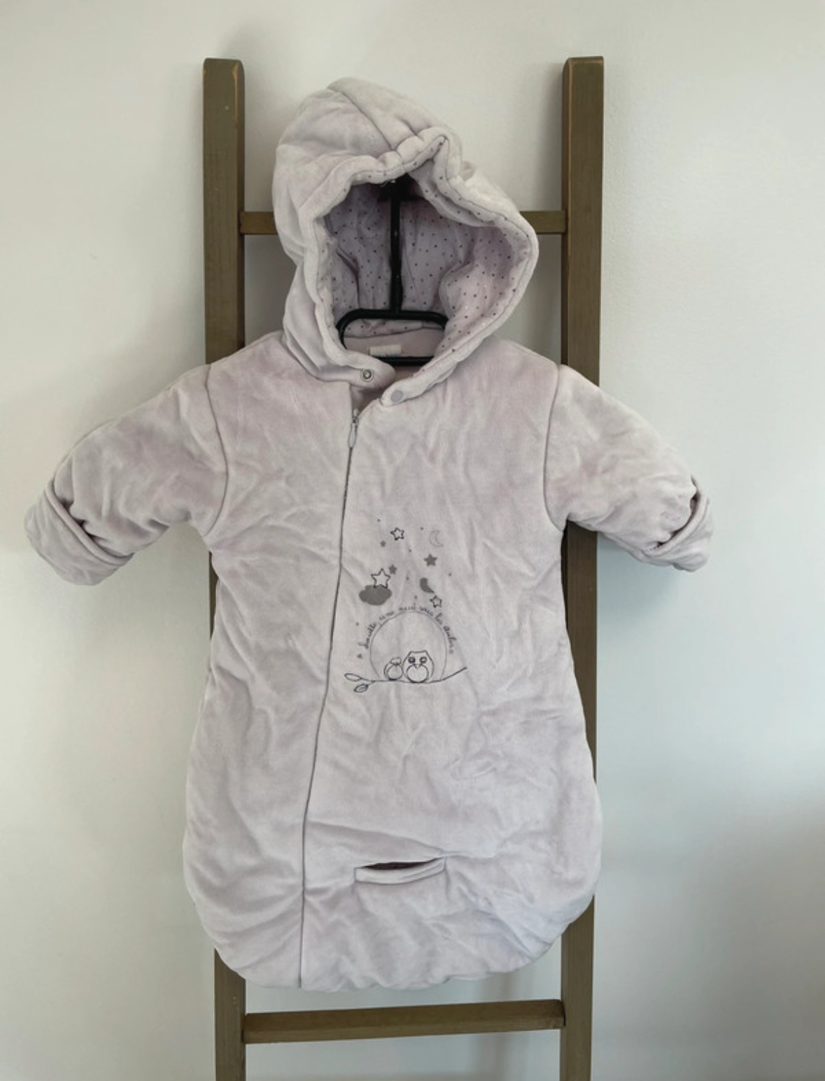 Combipilote rose à capuche, Ptit bisous, TU