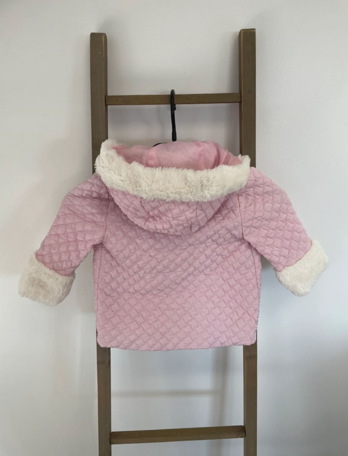 FBER66 veste rose matelassée, yoedu, 18 mois, DOS
