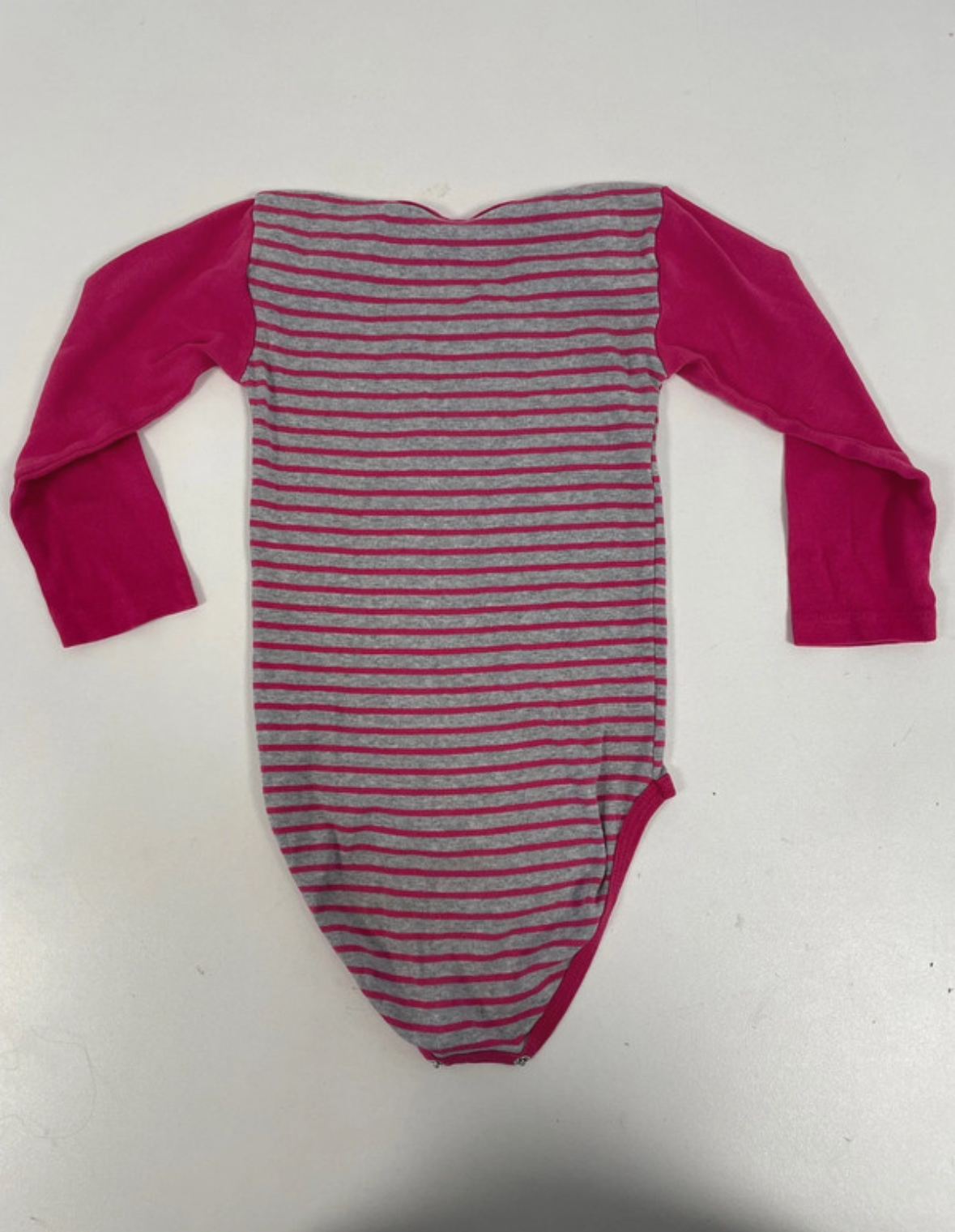 FBER67 body rose et gris rayé, 18 mois, DOS