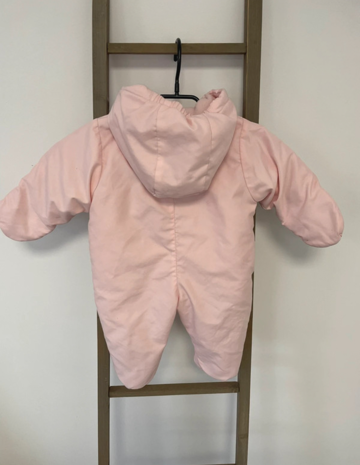 FBER71 combinaison rose, grain de blé, 6 mois, DOS