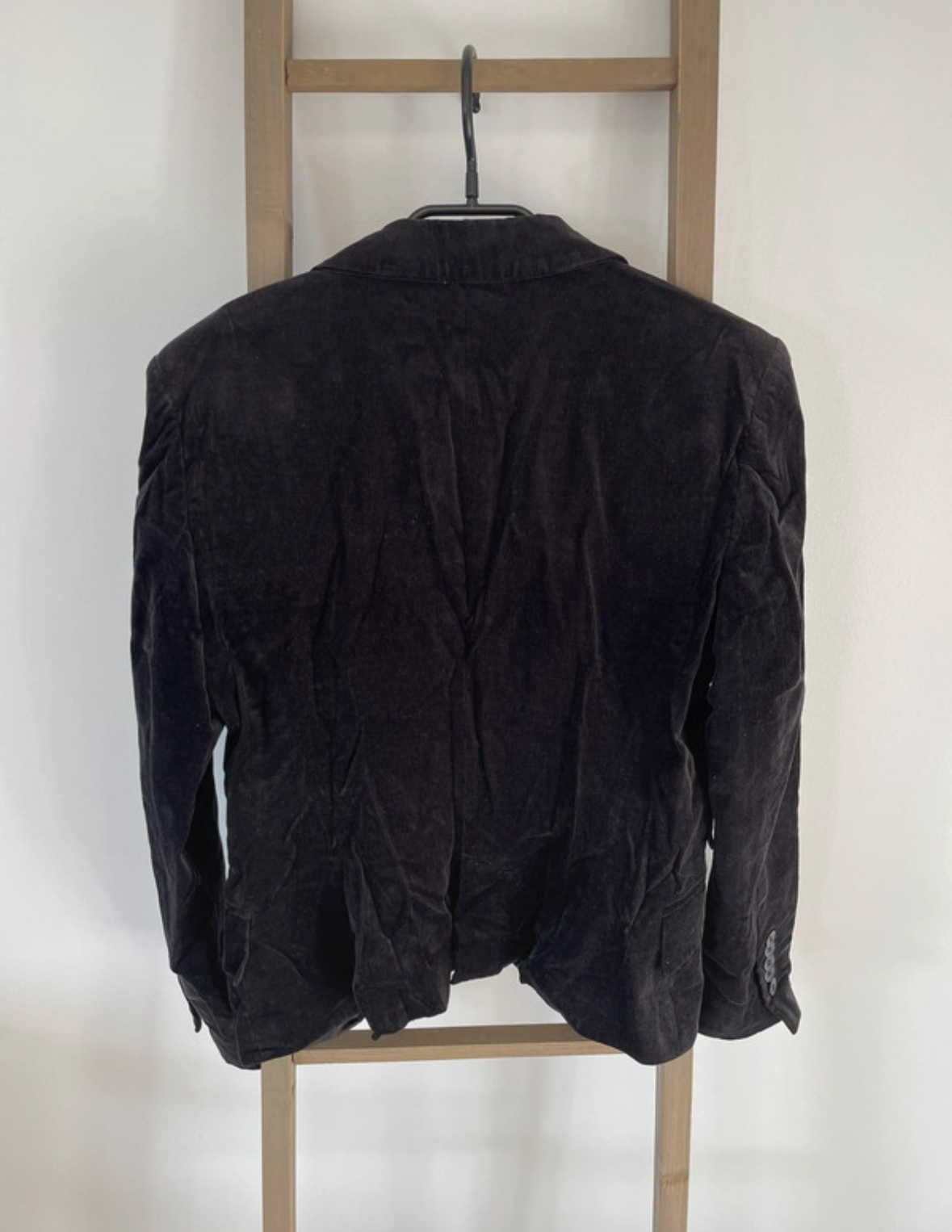 CMEN43 blazer noir velour, DOS