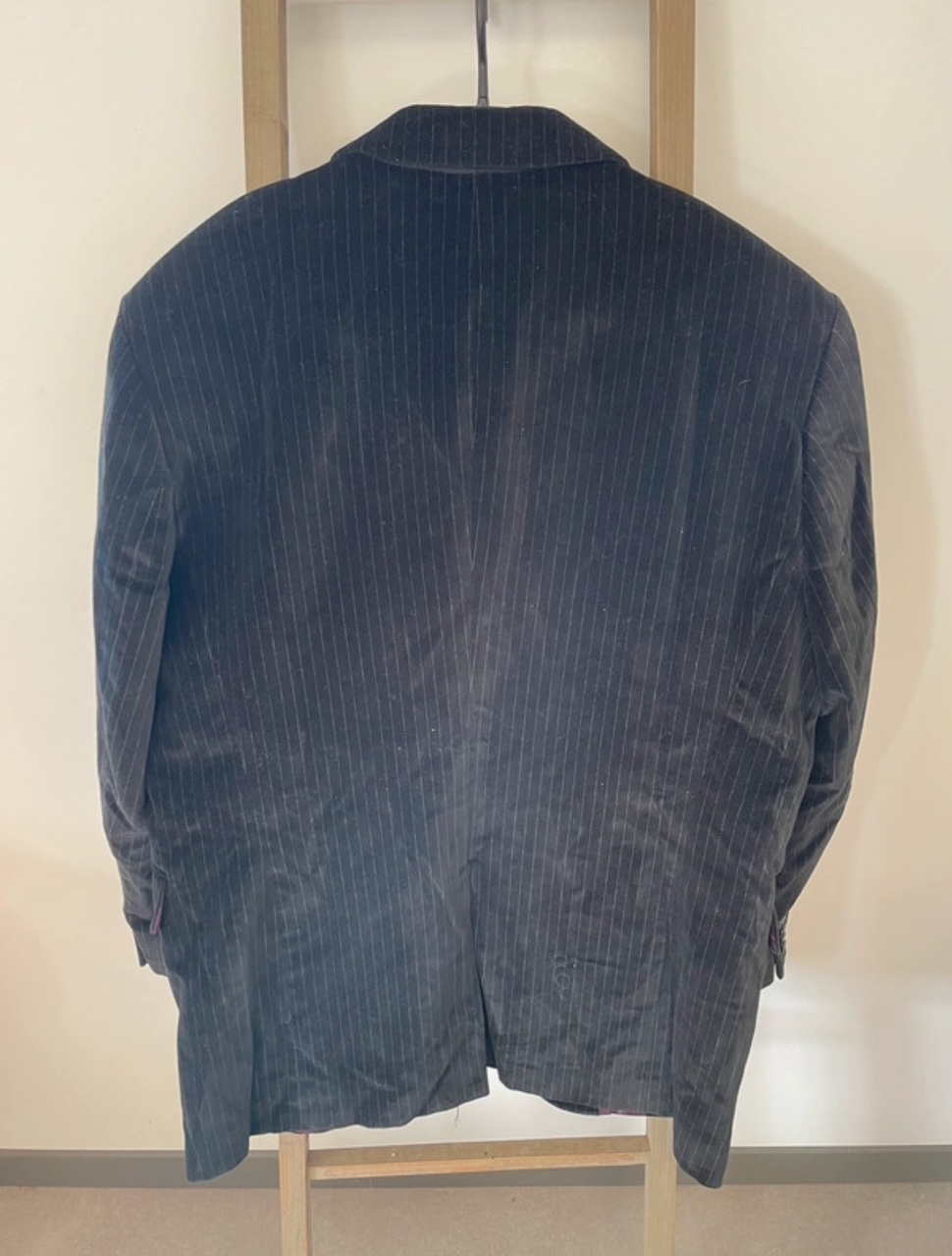 ACOR15 balazer en velour noir, frascati, DOS
