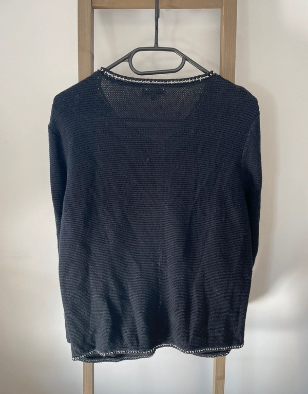 NTRO09 cardigan noir et chaine, phildar, L, DOS