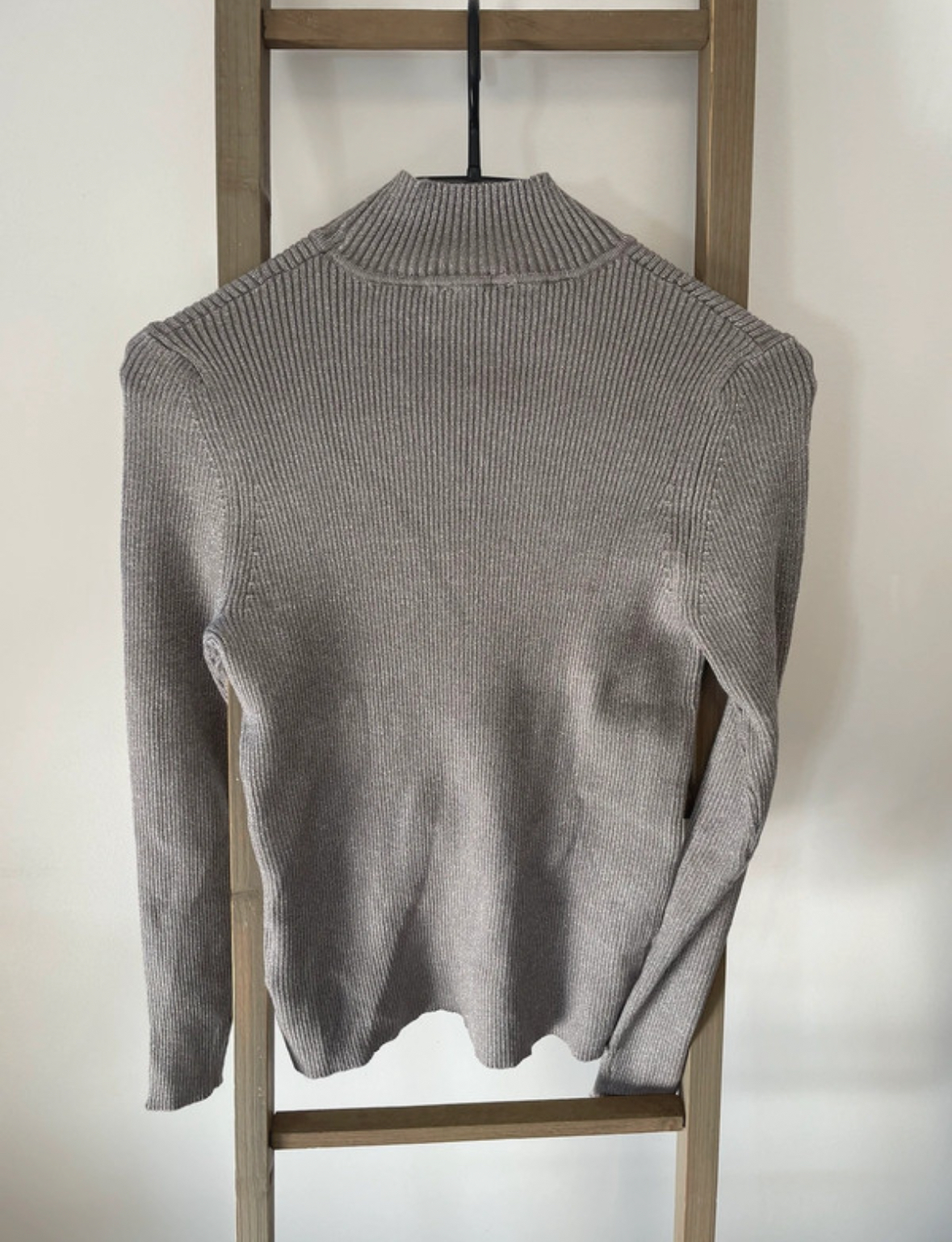 NTRO16 Pull gris argente col montant camaieu, S, DOS