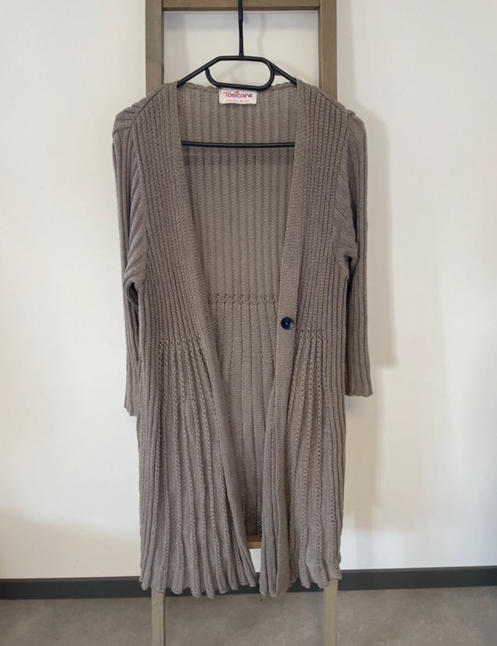 MVAN12 long gilet marron, toscane armand thierry, T1