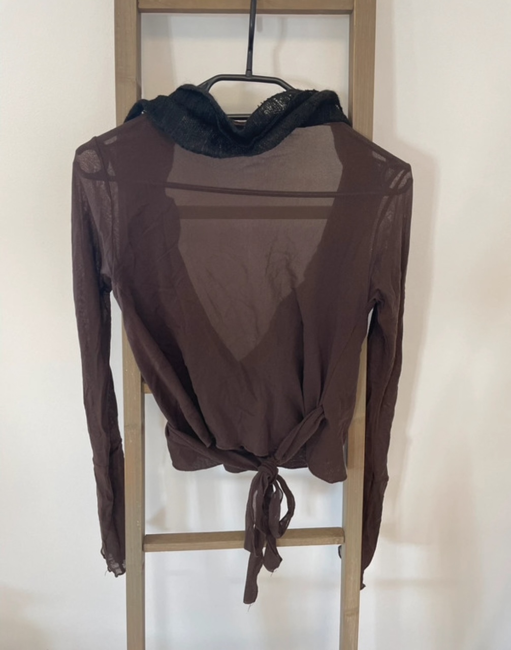 MVAN31 gilet cache coeur marron col noir, saxx, 40, DOs