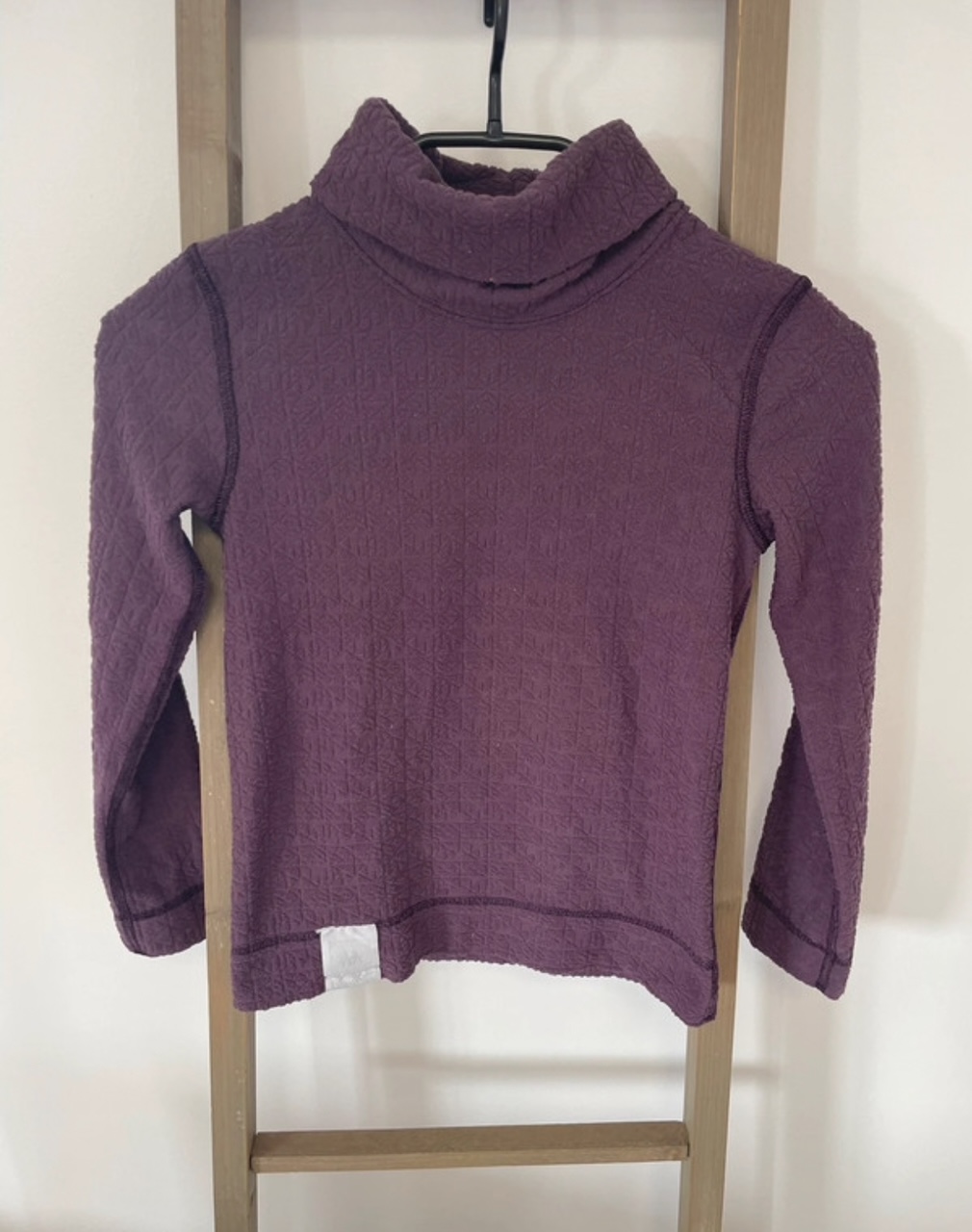 Pull col roulé violet, Wedze, 6 ans