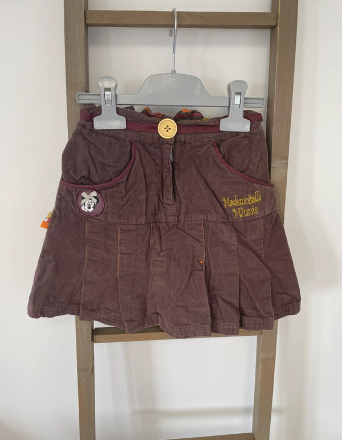 Jupe marron en velours, Disney, 8 ans