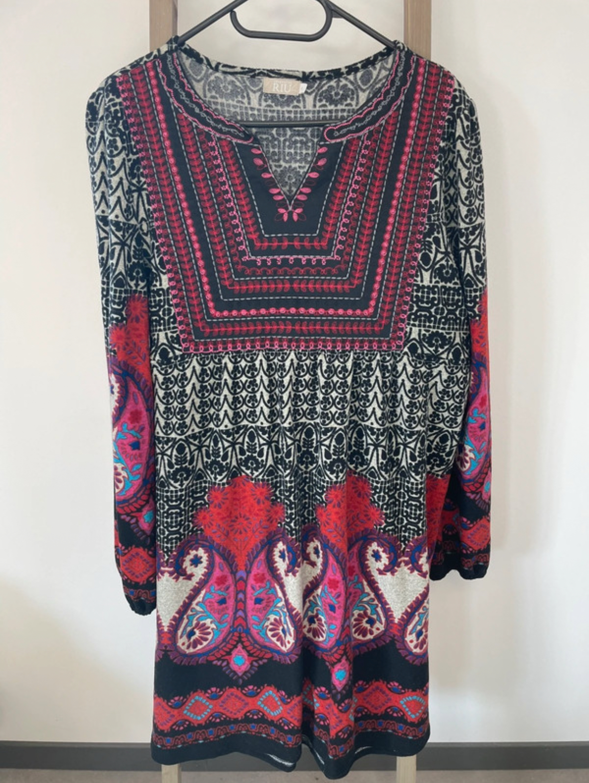 CADD20 robe manches longues a motifs, jacqueline riu, T4