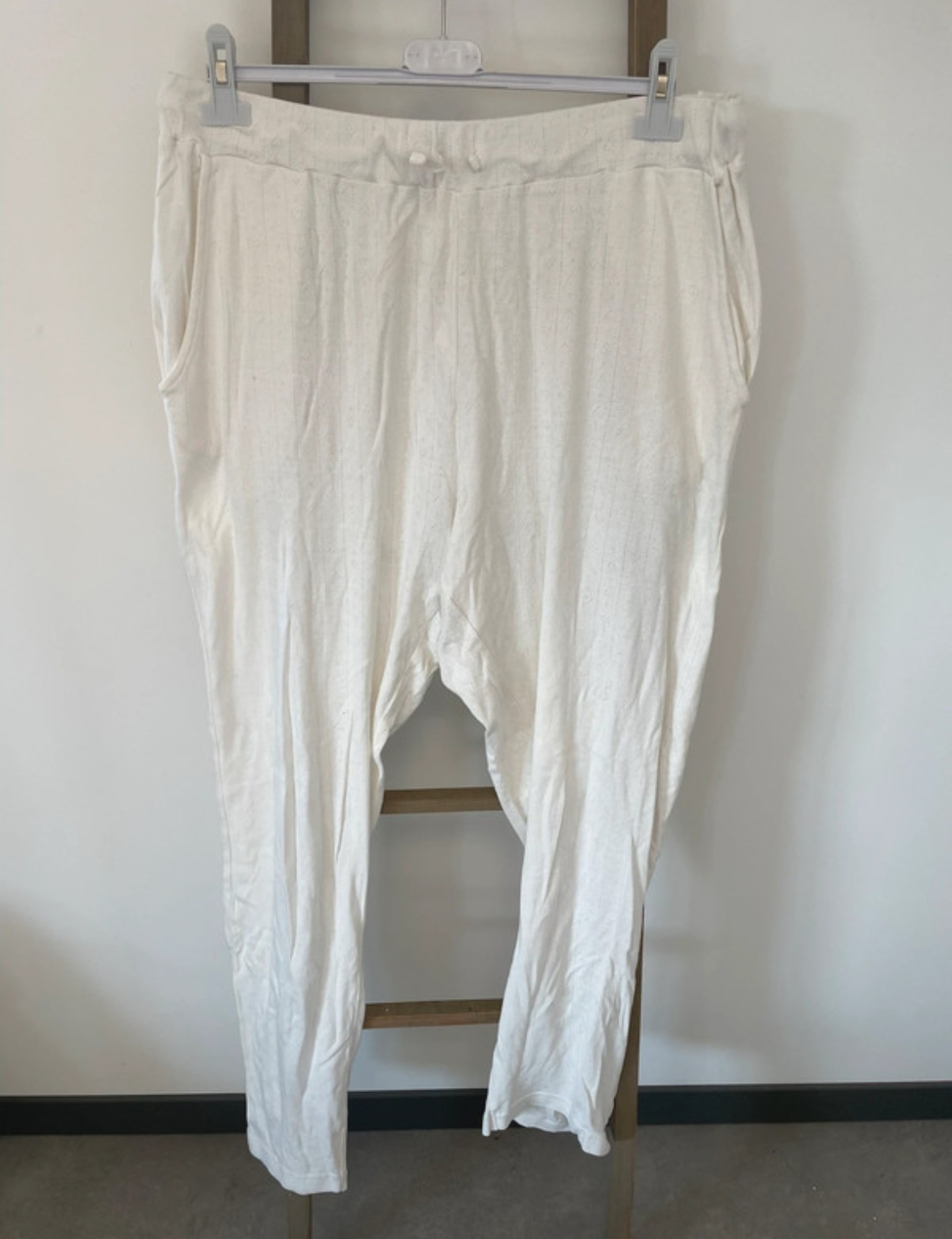CADD41 pantalon de pyjama blanc, DOS