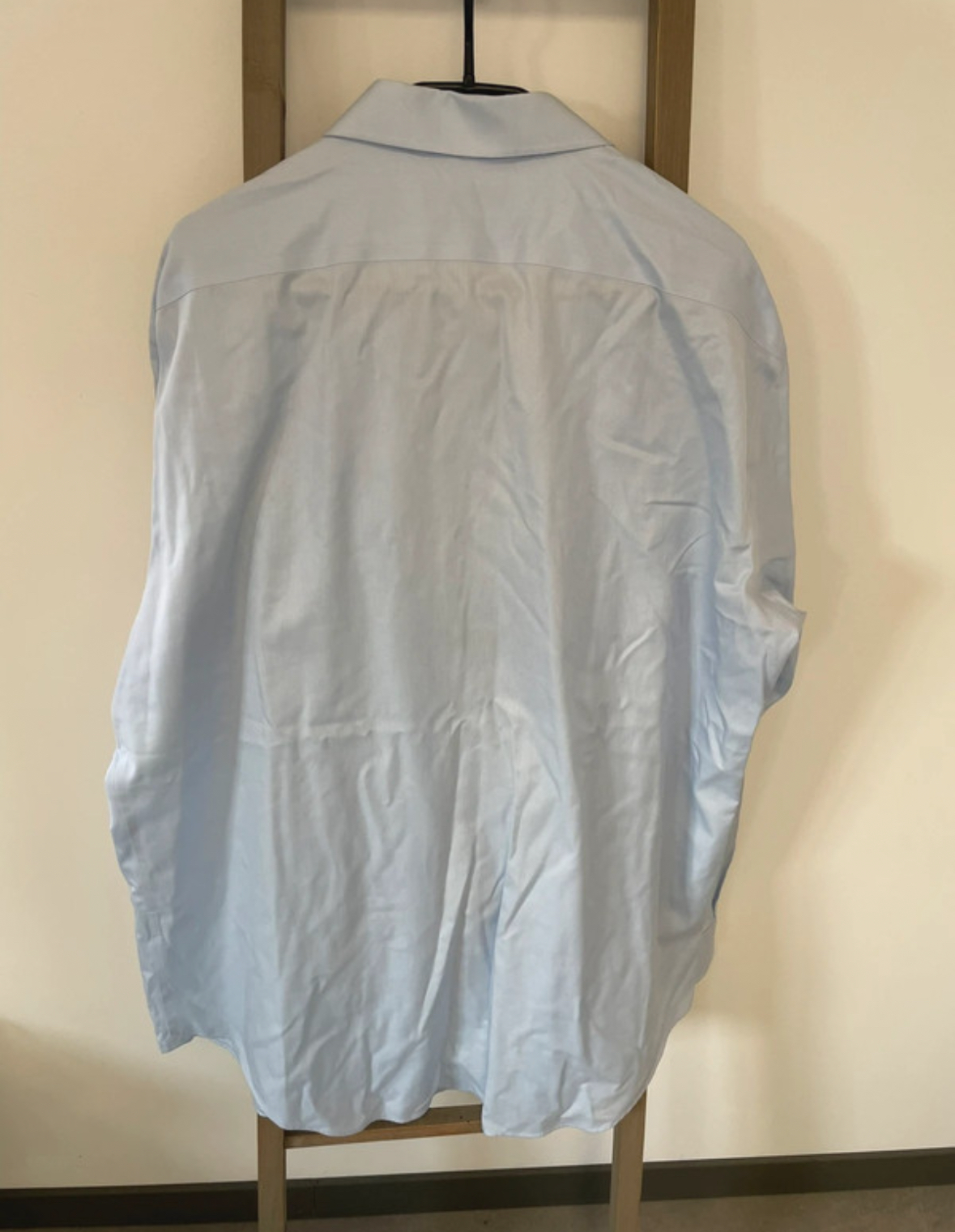 CADD76 chemise bleu ciel manches longues, DOS