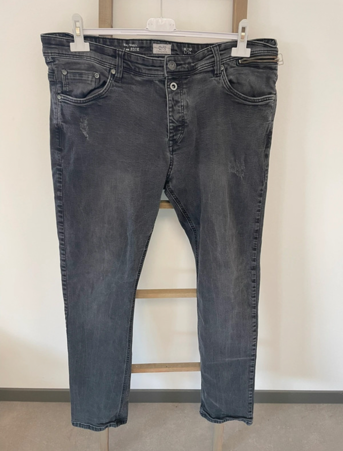 Jean, noir, slim, Q/S, W38L34