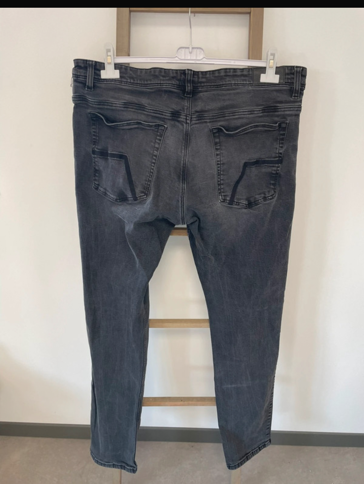 CADD87 jean noir slim, DOS